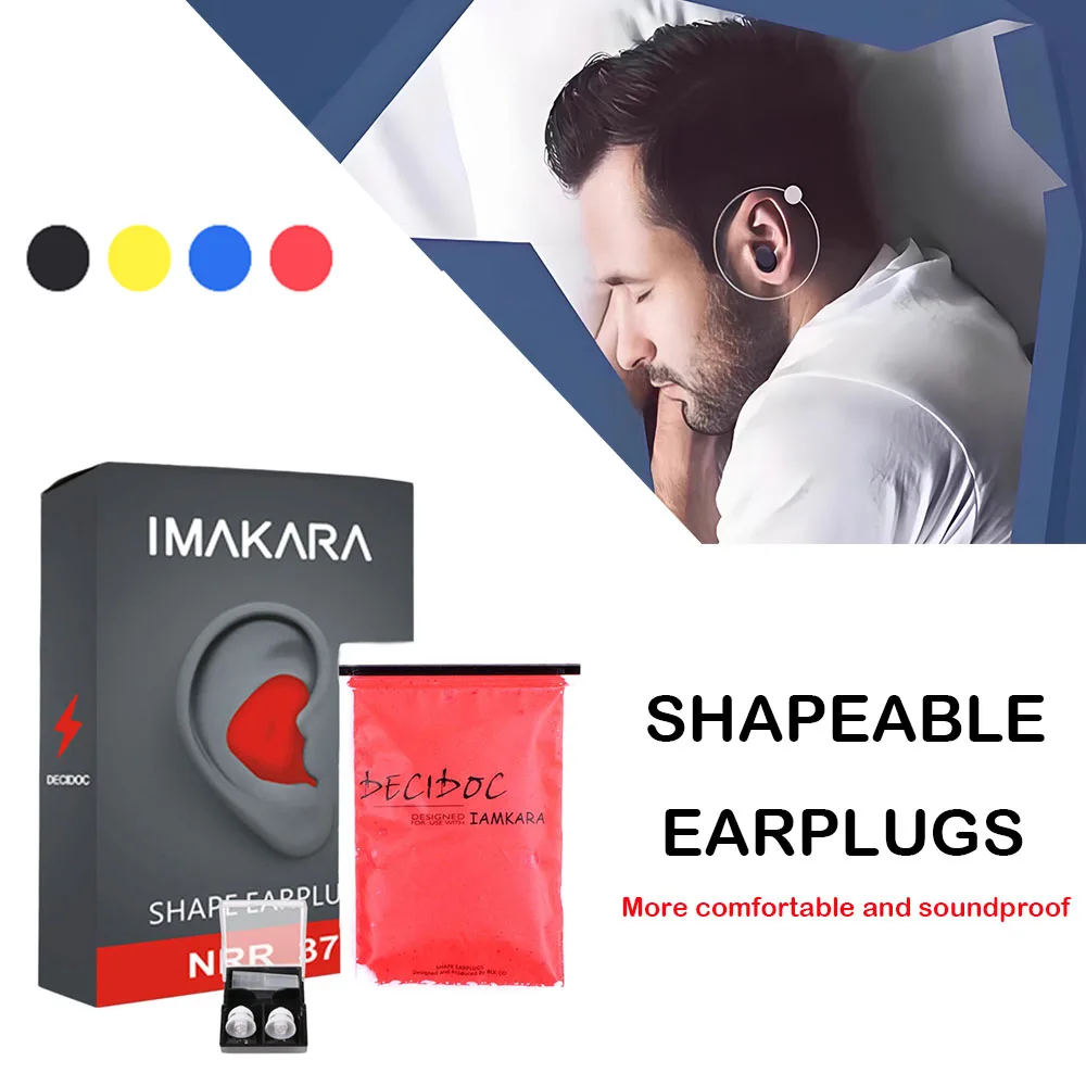 

Anti-Noise Sleep Device with Sound Insulation Earplugs Sleep Dormitory Soft Silicone Earplugs Noise Reduction Ear Protectors