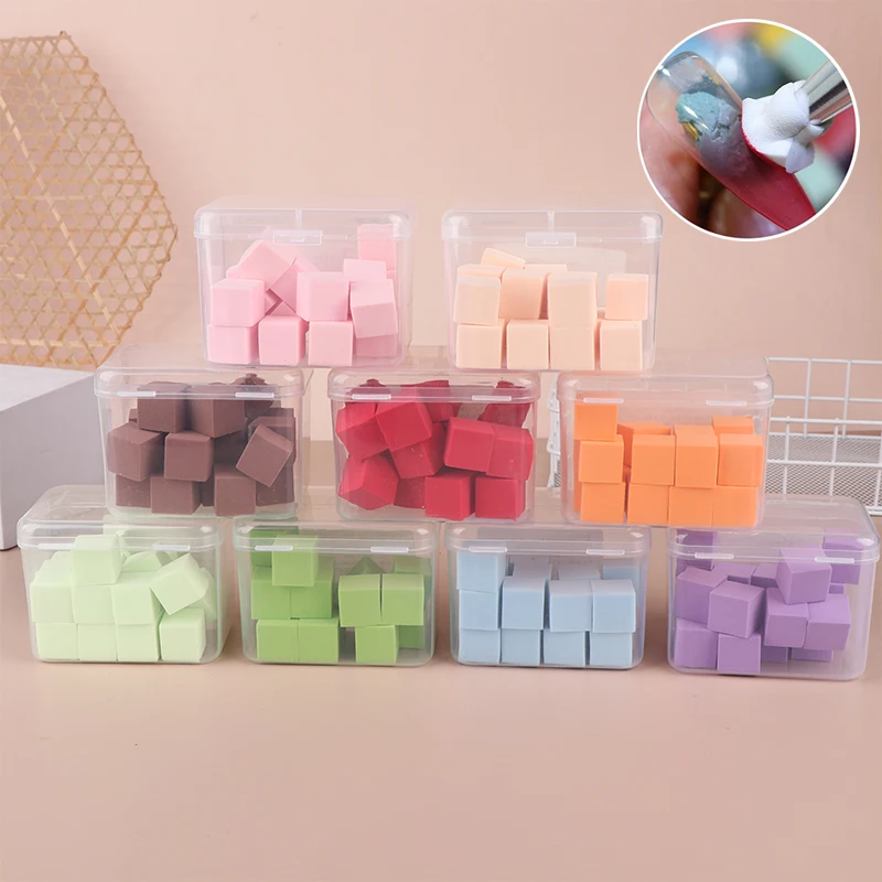 20/50Pcs Nail Art Sponge Soft Sponges Mini Nail Art Stamper Tools Tofu Blocks Manicure Diy Creative Nail Sponge Gripper Tool