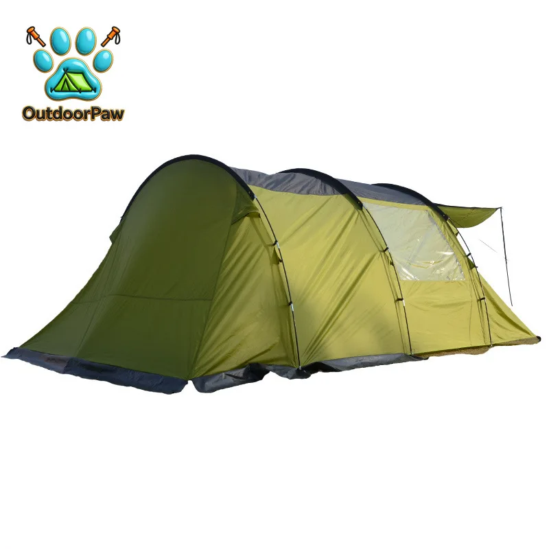 Outdoor camping tent Double-layer rainstorm-proof quick-opening tent Mountaineering picnic Multi-person family camping tent 5-6