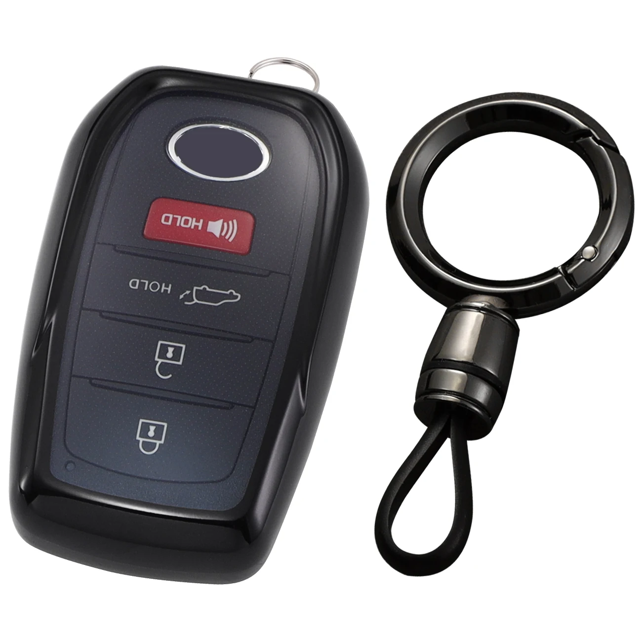 Key Fob Cover Case Compatible with 2025 2024 Toyota Sienna Highlander Corolla Crown Venza  RAV4 Tacoma Fortuner Land Cruiser