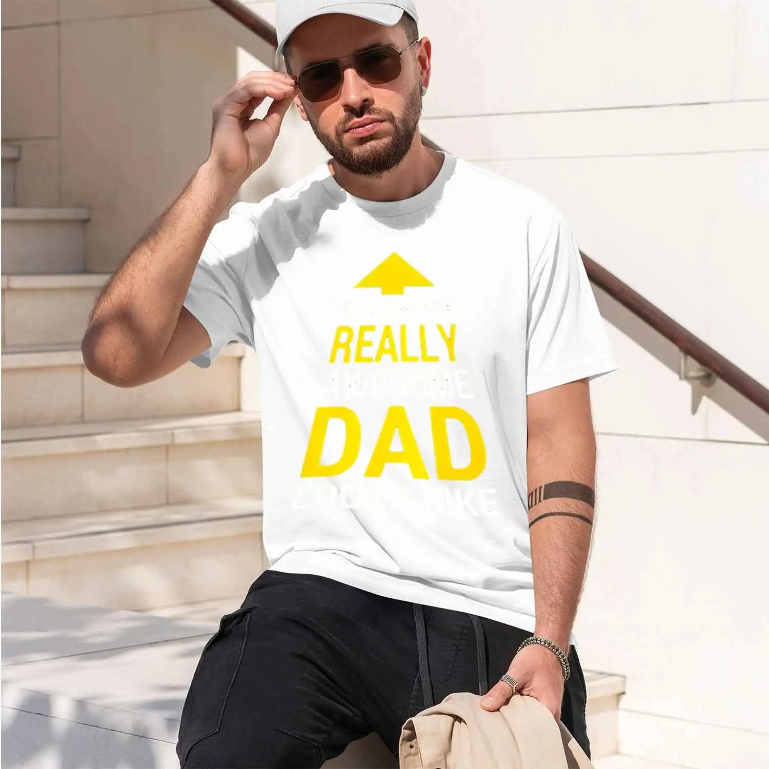 This Is What A Really Awesome Dad Looks Like Arrow Graph Men's Short Sve T-Shirt Funny Father's Day Gift Dad Tee 2026 New Model