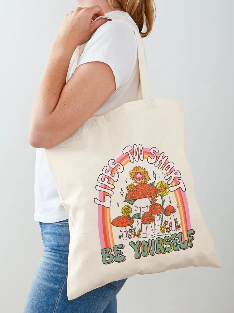 

Life Too Short Tote Bag sacs de shopping canvas tote shopping bags foldable personalized tote