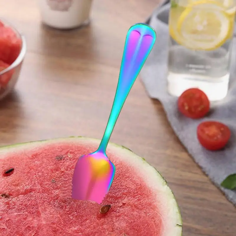 For Kiwi Dessert Citrus Fruit Grapefruit Spoons Stainless Steel Spoon With Teeth Silverware Utensil Kitchen Gadget
