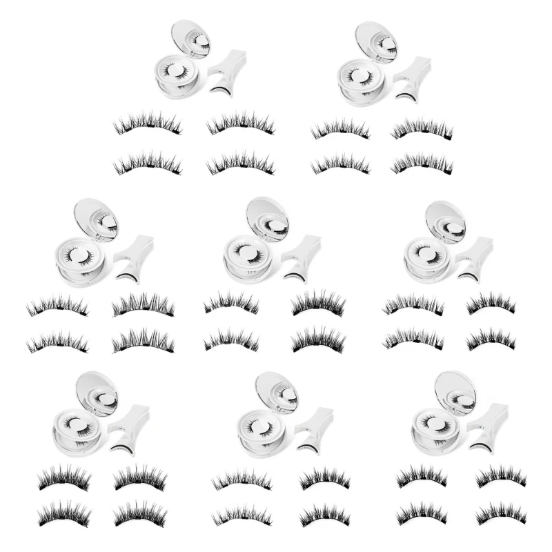 

2 Pairs Natural Look Lashes Thick Eyelashes Artificial Eyelashes