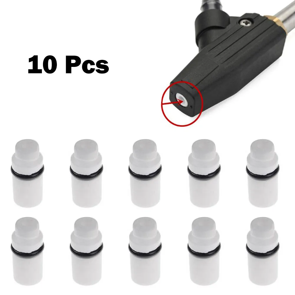 10PCS Sandblaster Ceramic Nozzles Earthenware Nozzles Sandblast Tip Replacement For Car High Pressure Pressure Washers