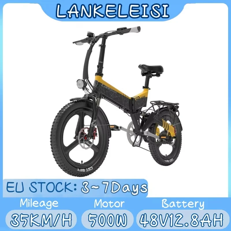 

LANKELEISI-Vélo Électrique Pliant G650, 20 мешков, 500 Вт, 48 В, 12,8 Ач, с литиевой батареей, для La Ville, pour Adulte