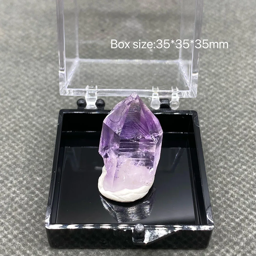 

100% Natural Namibian Phantom Amethyst Rough Quartz Mineral Healing Crystal +Box size;35*35*35*mm