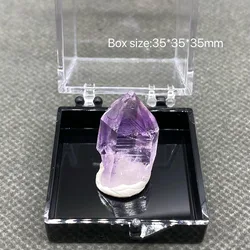 100% Natural Namibian Phantom Amethyst Rough Quartz Mineral Healing Crystal +Box size;35*35*35*mm