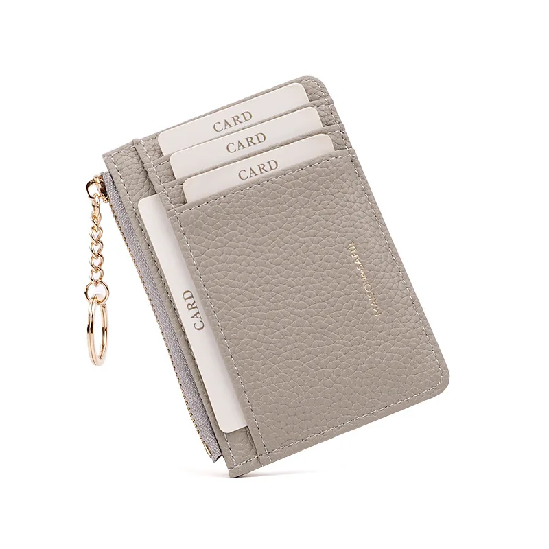 Korean Style Women Card Holders Multifunctional Ladies Card Wallets Zip Female Coin Purses