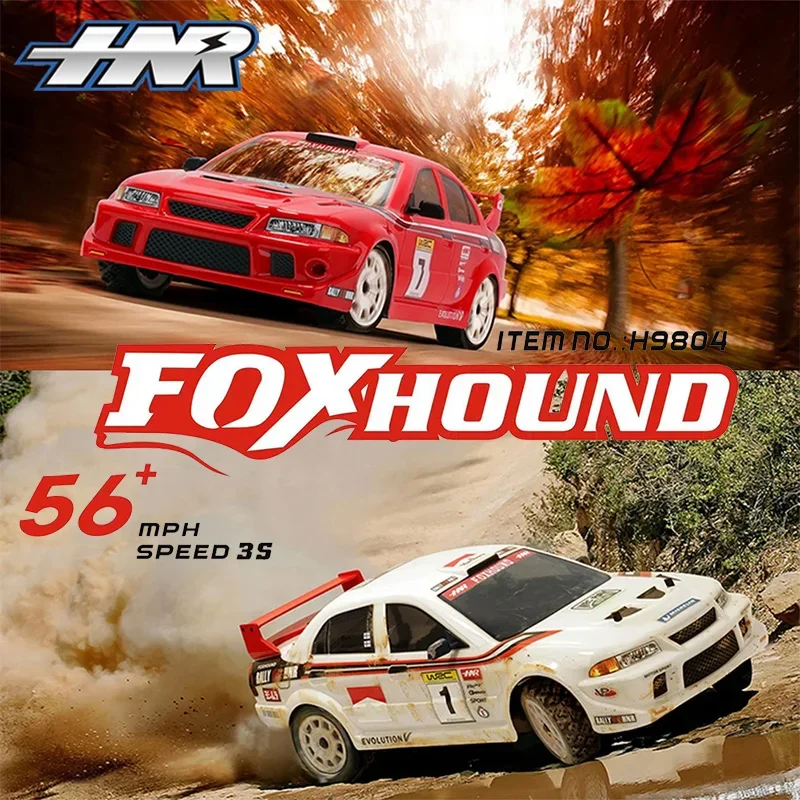 HNR H9804 FOXHOUND Bürstenloses Rallye-Auto 1/10 RC Elektrisches ferngesteuertes Modell Offroad-Auto 2,4 GHz 4WD Spielzeug für Erwachsene und Kinder