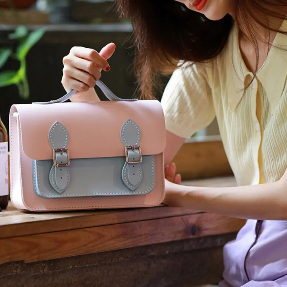 PU Leather DIY Material Bag Vintage DIY 10 Colors Shoulder Crossbody Bag Hand-stitched Self-made Bag Women