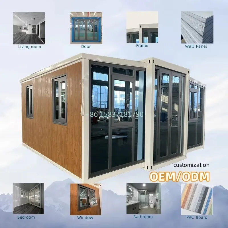Widely Using Container Homes 20ft 40Ft Luxury Folding Container House Prefabricated Expandable Container House for Australia