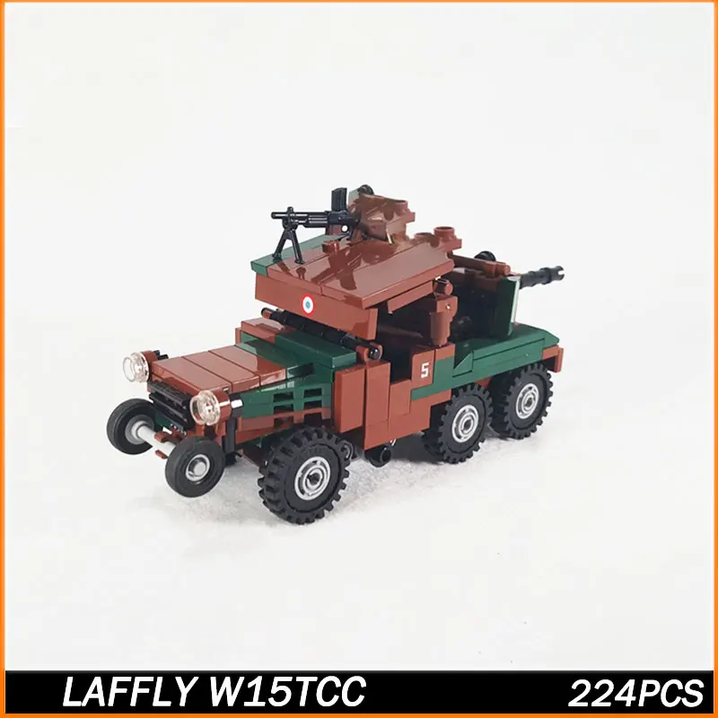 

Военная машина времен Второй мировой войны Laffly W15TCC DIY Модель танка MOC Строительные блоки Головоломка Образовательная коллекция игрушек Подарки на день рождения 224 шт.