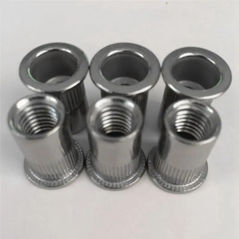 Y42A-60Pcs M8 Rivet Nuts Stainless Steel Threaded Rivet Insert Nuts M8-1.25Mm