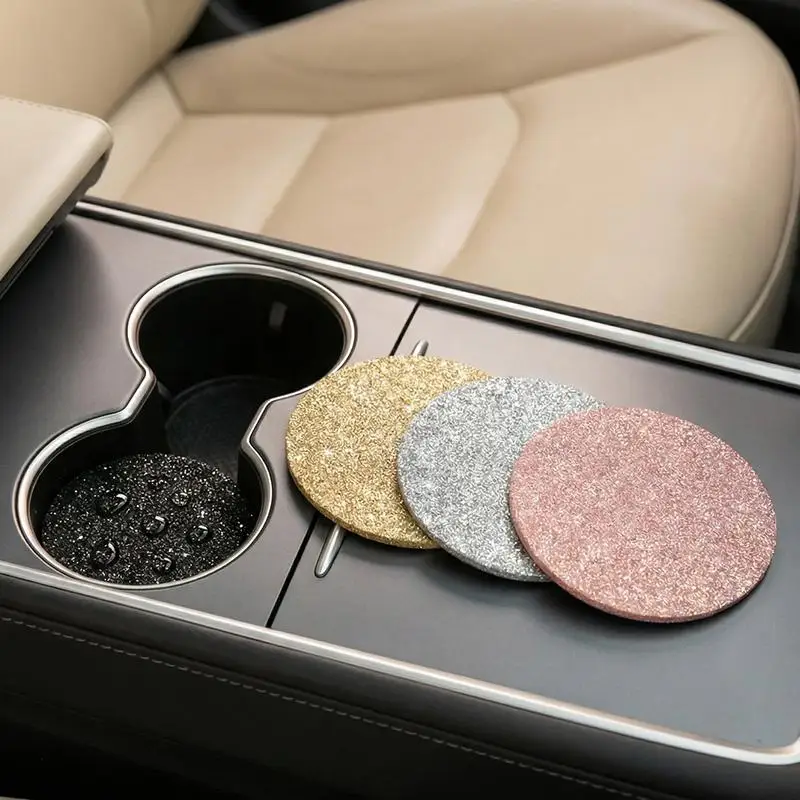 2 Pcs Car Auto Cup Holder Anti Slip Insert Coasters Pads Interior Accessories For Most Cups Accessories