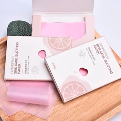 100Pcs Matte Pink Facial Oil Blotting Sheets Facel Oil Shrink Pores Face Oil Control Absorbing Film Blotting Paper Face Cleaning