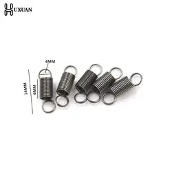 20pcs/lot  Stainless Steel Small Tension Spring With Hook For Tensile DIY Toys Spring Length 6 MM Stretch To 30MM