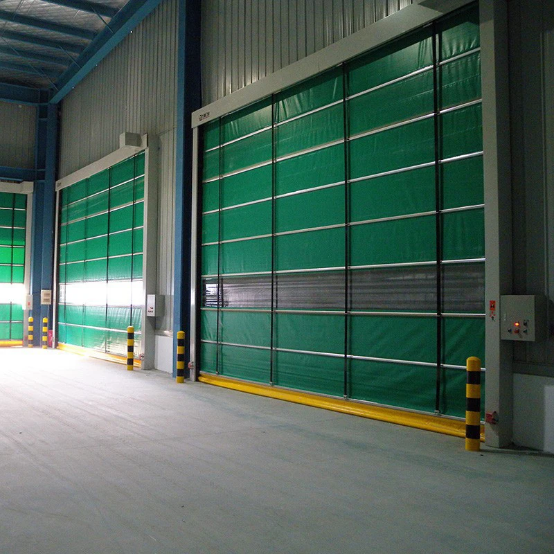 Custom Rapid-Deployment Windproof and Burglar-Resistant Industrial-Grade PVC Roll-Up Stacking Doors