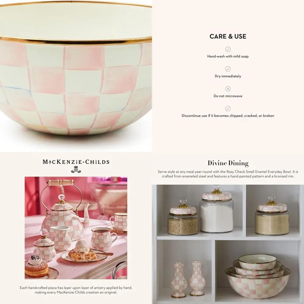 

Elegant Pink & White Striped Serving Bowl, Ideal for Everyday Use, Small Size, Set of 1