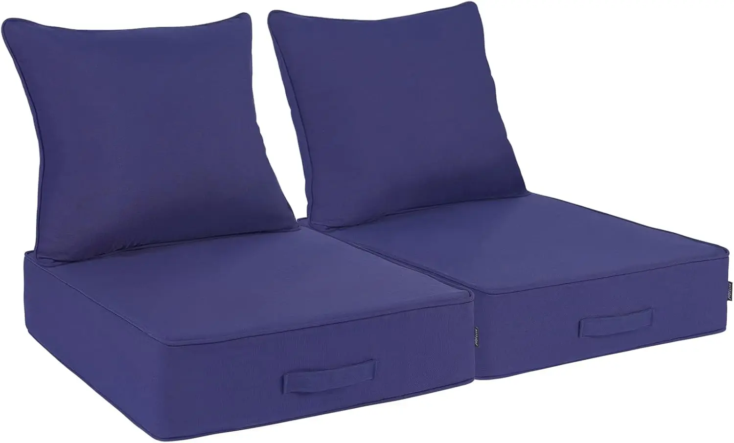 

Outdoor Olefin Water-Resistant Deep Seat Cushion Set, 2Pcs Weather And Fade Resistant 24''X 24''X 6'' Patio Furniture Seat