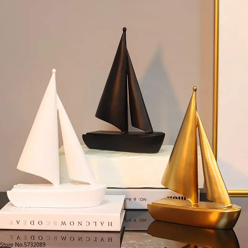 

Smooth sailing, sailing decorations, modern home, living room, wine cabinet decorations, opening and housewarming gifts