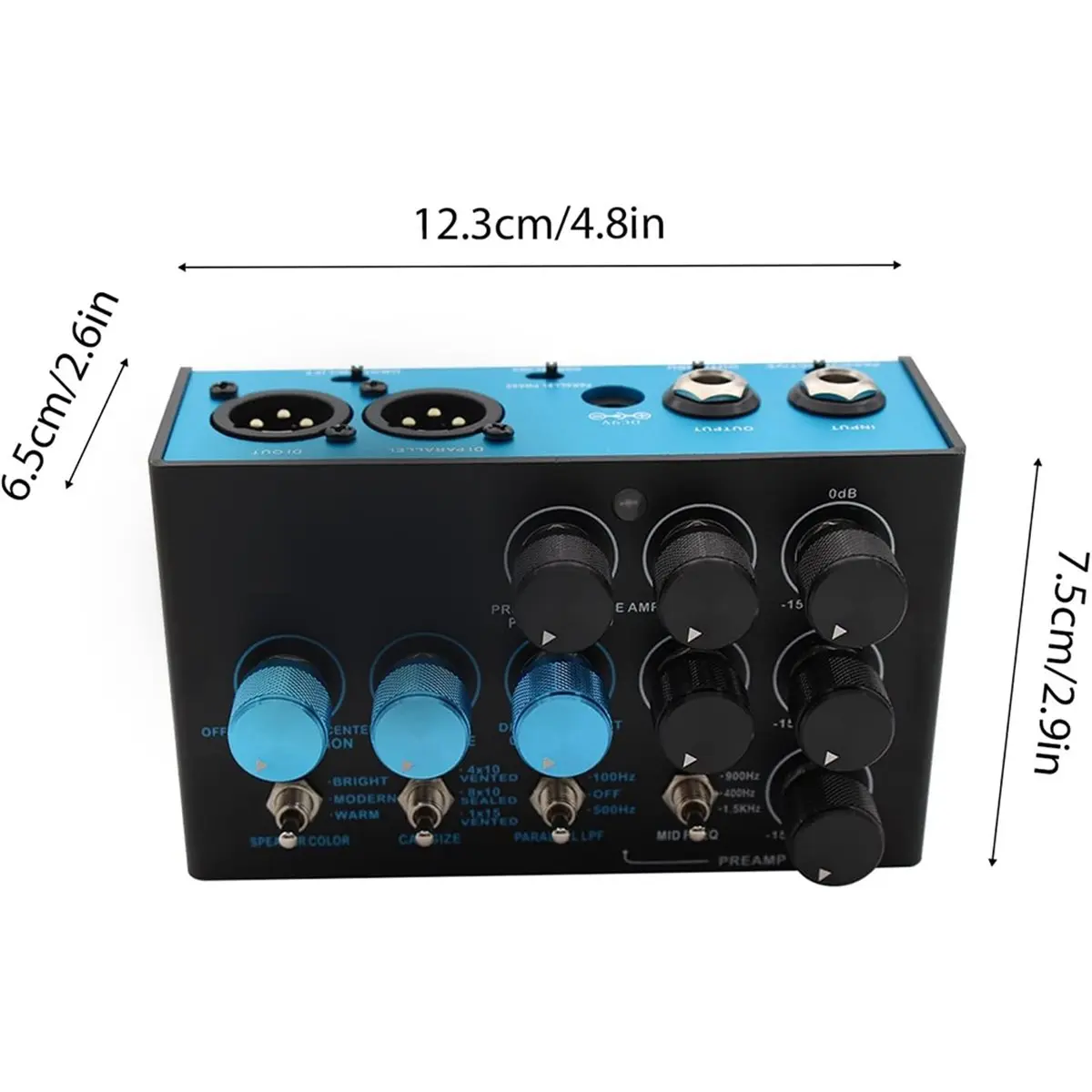 2026 New  Effects Pedal, Preamp and Equalizer with 3 Band EQ, Semi Parametric Mid, Parallel Signal Chain