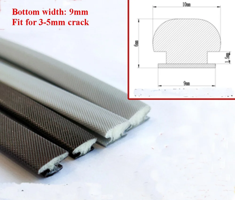 

5m white color Sealing strip slot type I type 9x10mm Soundproof foam strip doors and windows anti-collision srip