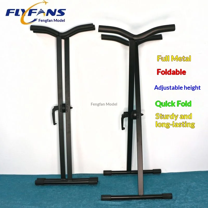 FLYFANS New Style Metal RC Airplane Stand Outdoor Field Support Holder For Fixed Wing Ducted Fan Turbine Jet RC Model Aircraft