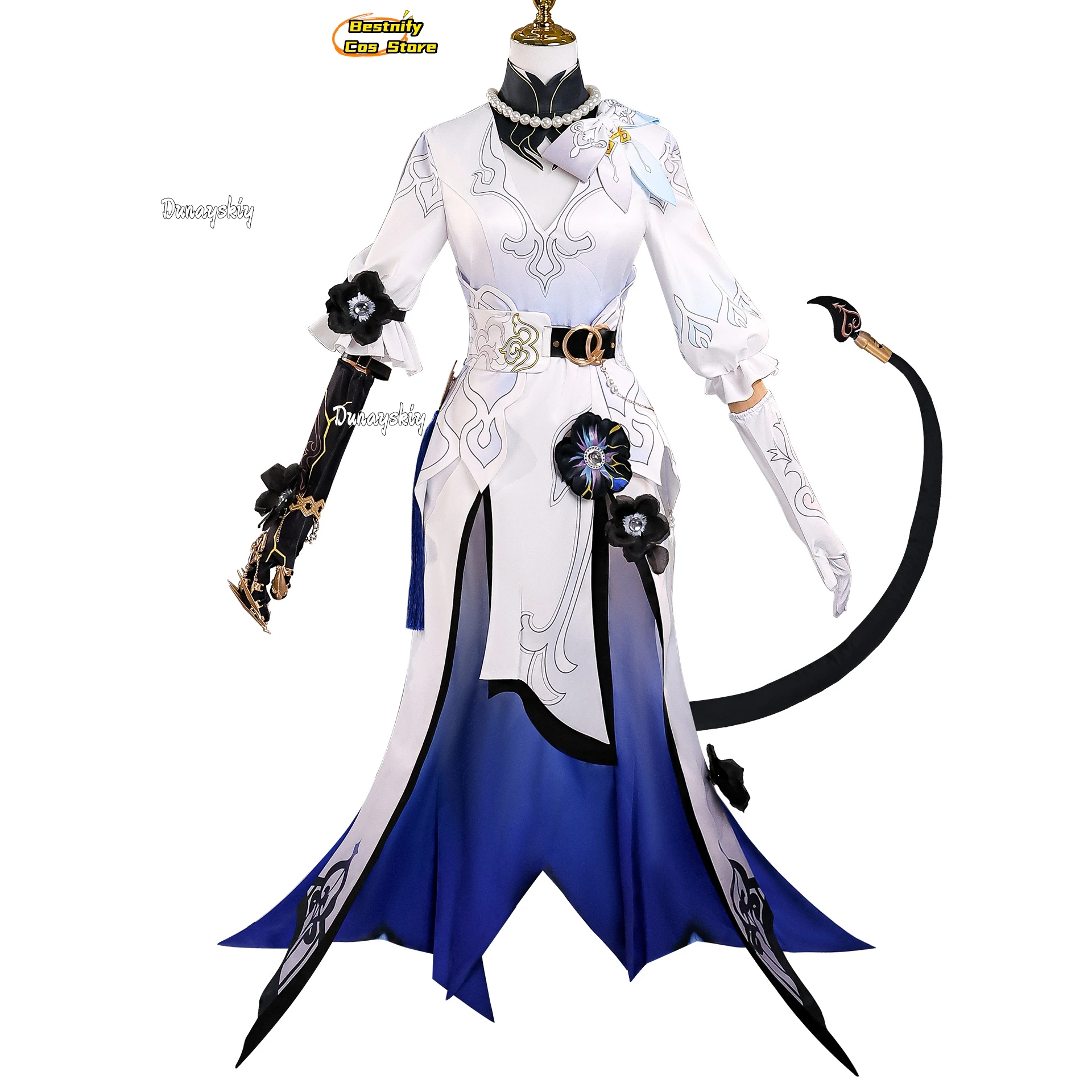 أزياء داليا كونستانس التأثيرية لعبة الرسوم المتحركة هونكاي ستار ريل شخصية لعب الأدوار فستان حفلات الهالوين