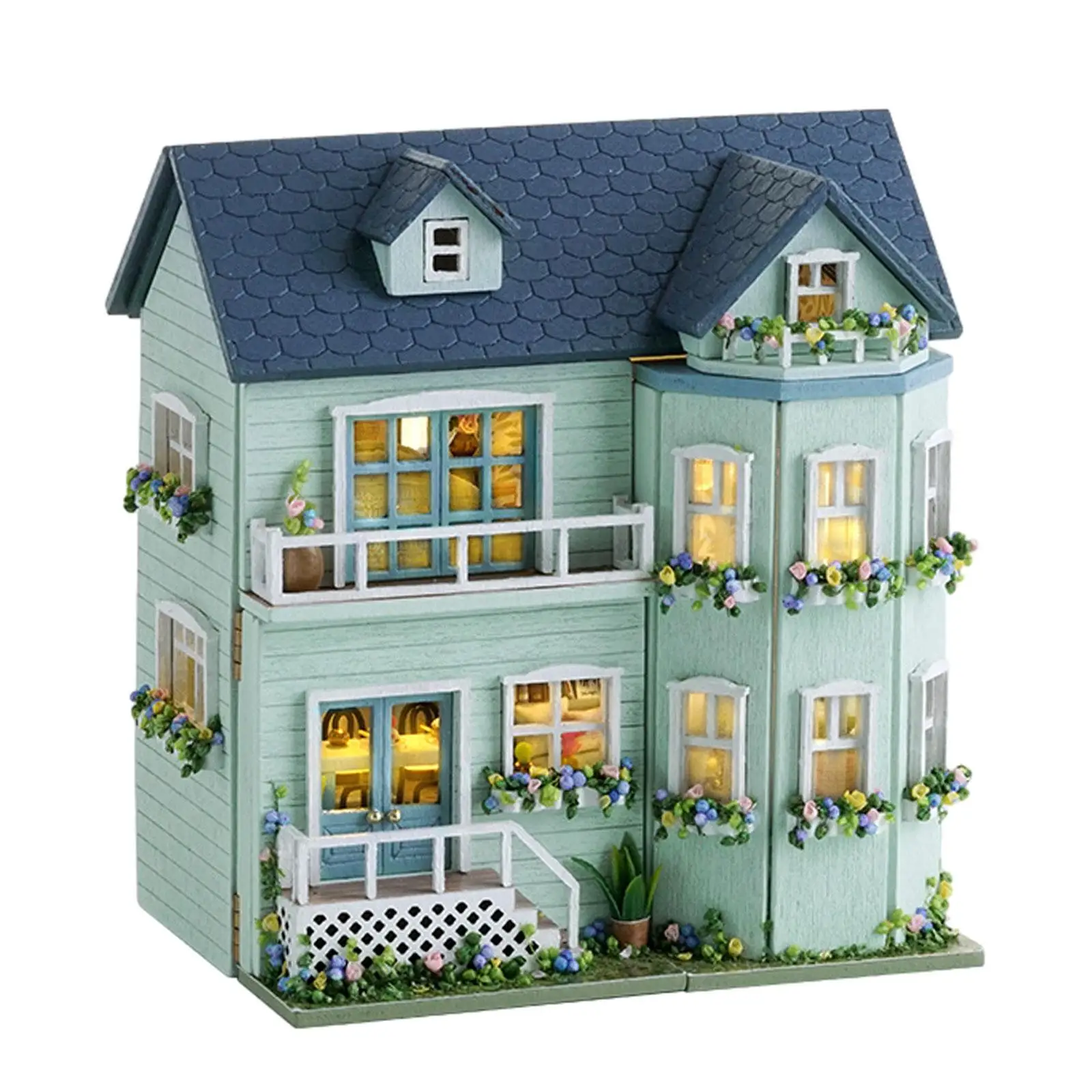 

DIY Doll Houses with Furniture Light Crafts Ornaments 3D Puzzle for Family Friends Teens Kids Adults Boy Girls Valentine's Gift