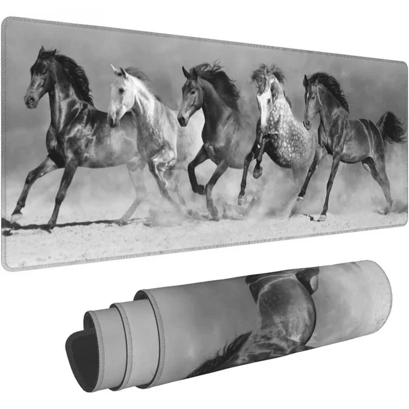 

Horse Run Fast Mouse Pad Gamer XL Custom Computer Home HD Mousepad XXL Playmat Soft Carpet Office Keyboard Pad Laptop Mouse Mats
