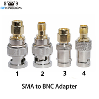 SMA to BNC Adapter SMA Male Plug to BNC Female M/F Radio Antenna Connector RF Converter M/F Radio Antenna Adapters Kit Coaxial
