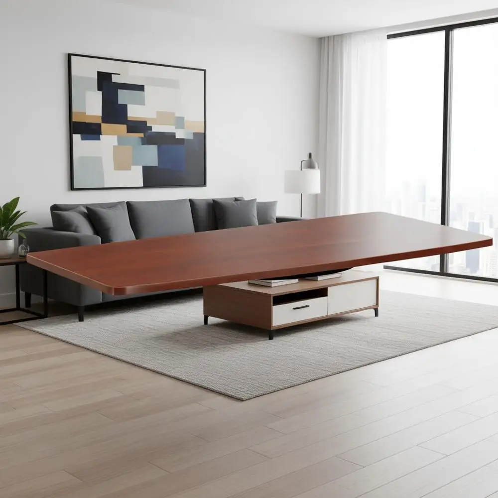 

37 Cherry Single Tier Swivel Riser for Enhanced Desk Space