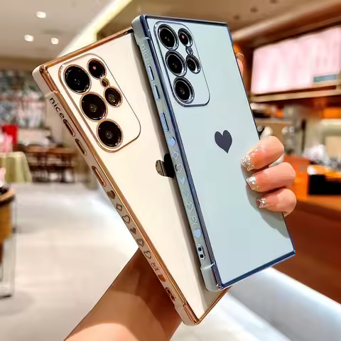Luxury Love Heart Case For Samsung Galaxy A13 A53 A12 A52 4G 5G S20 FE S22 S21 S23 S24 Ultra S22 Plus A52s A33 A23 A52s Cover
