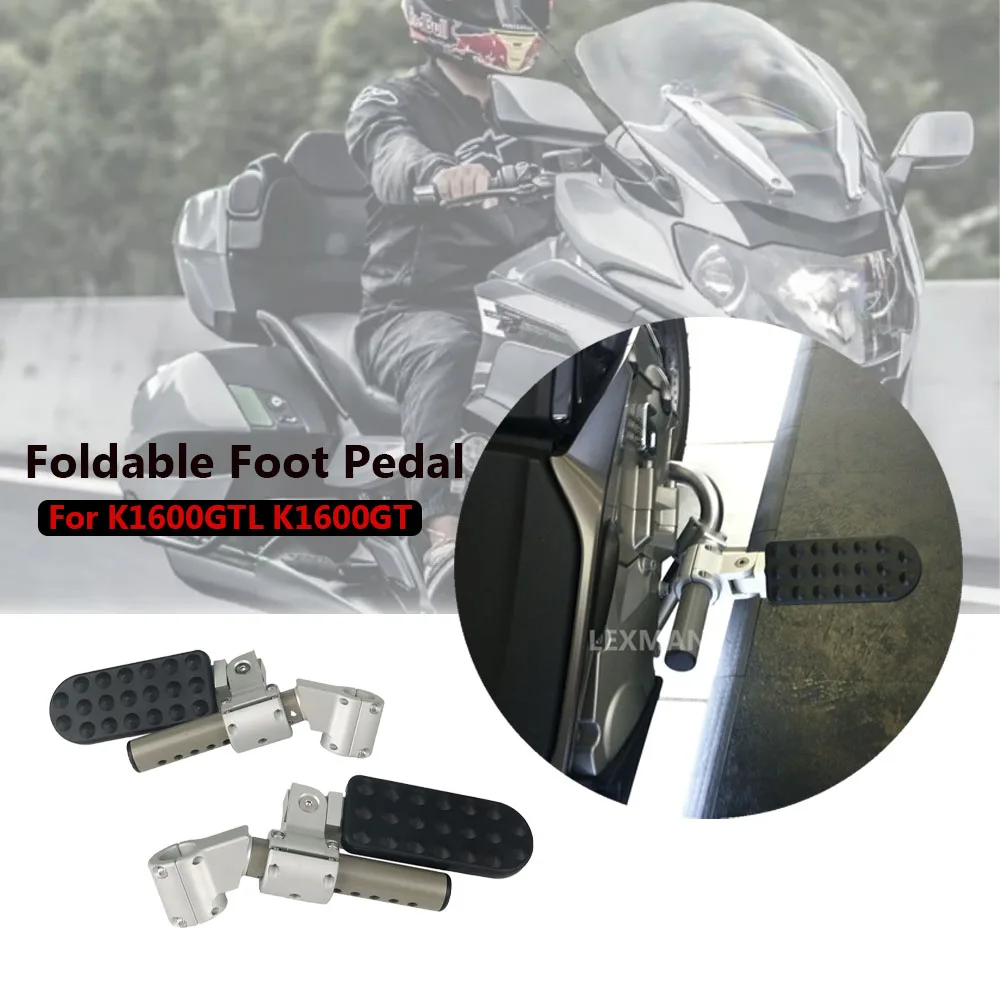 Motorcycle Adjustable Folding Foot Pegs Rest Pedal Rearset Set Footpeg Footrest Kit For BMW K1600GTL K1600GT