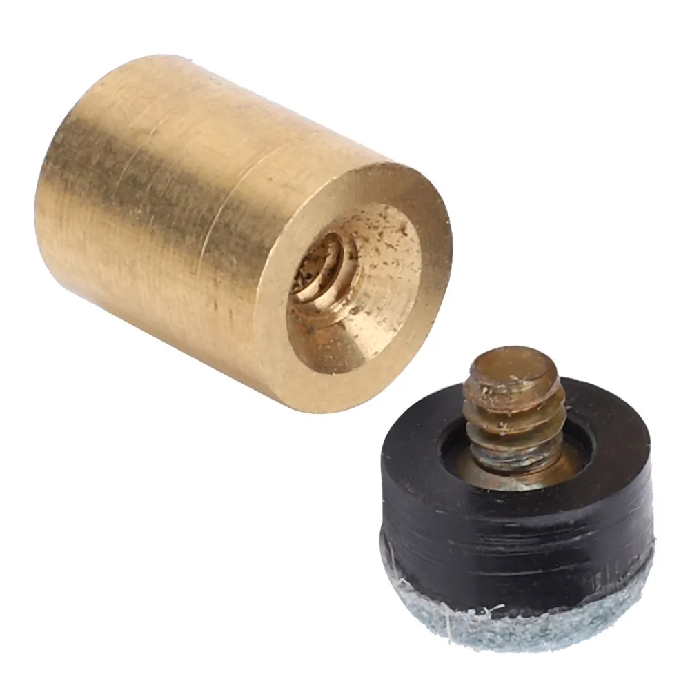 

Billiard accessories Screw on Tips Billiards Cue Tip 10MM Brass Ferrules Pool Cue Tip Leather Pool Stick Tip Replacement Parts