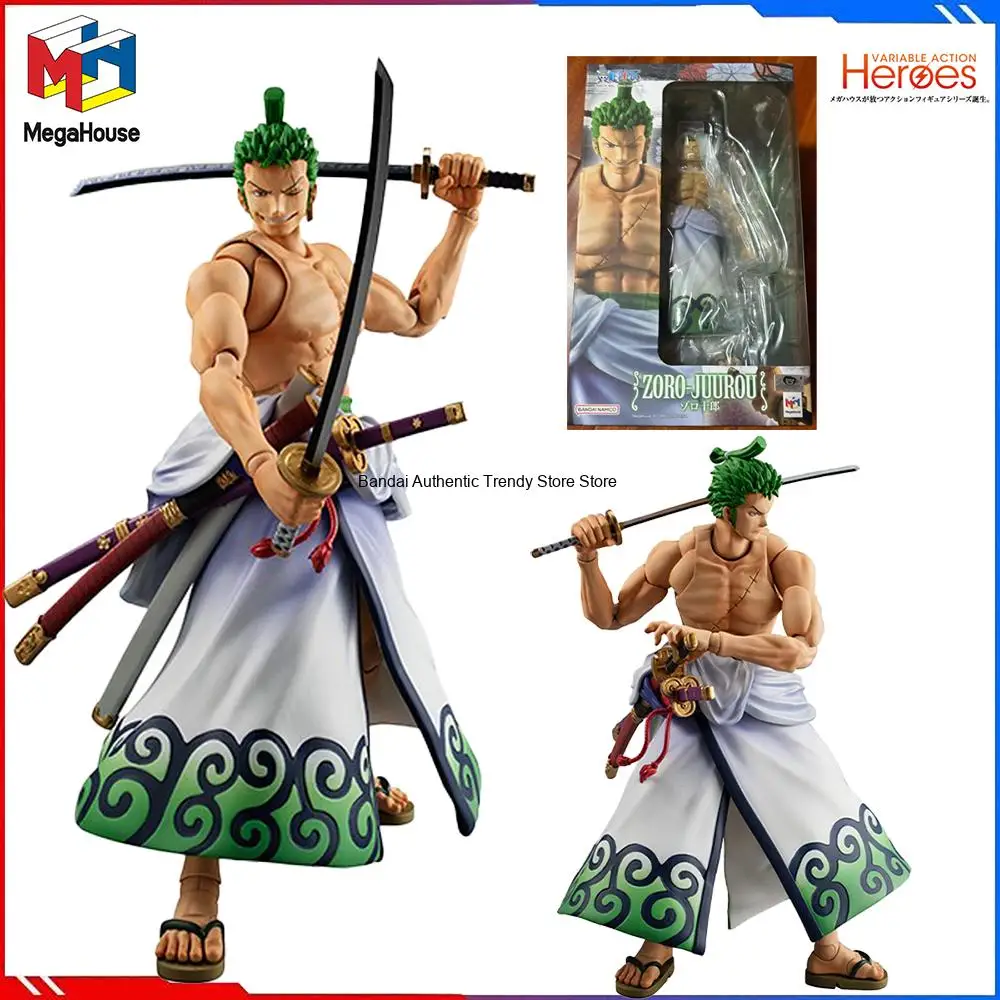 100% Original in Stock MegaHouse Variable Action Heroes One Piece Roronoa Zoro Zorojuurou Collection Series Action Figure