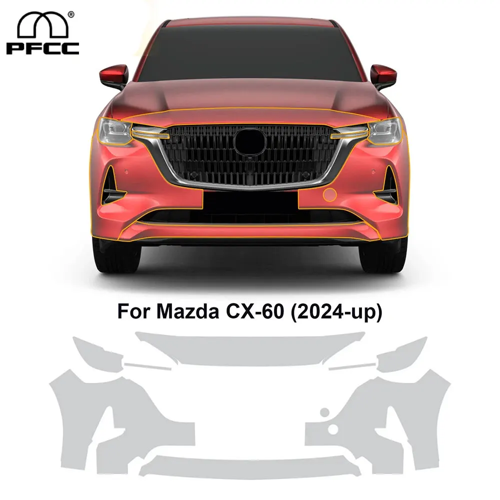 

Custom Front Bumper Precut Paint Protection Film PPF TPU For Mazda CX-60 Hybrid 2024-UP Anti-scratch Exterior Transparent Kit