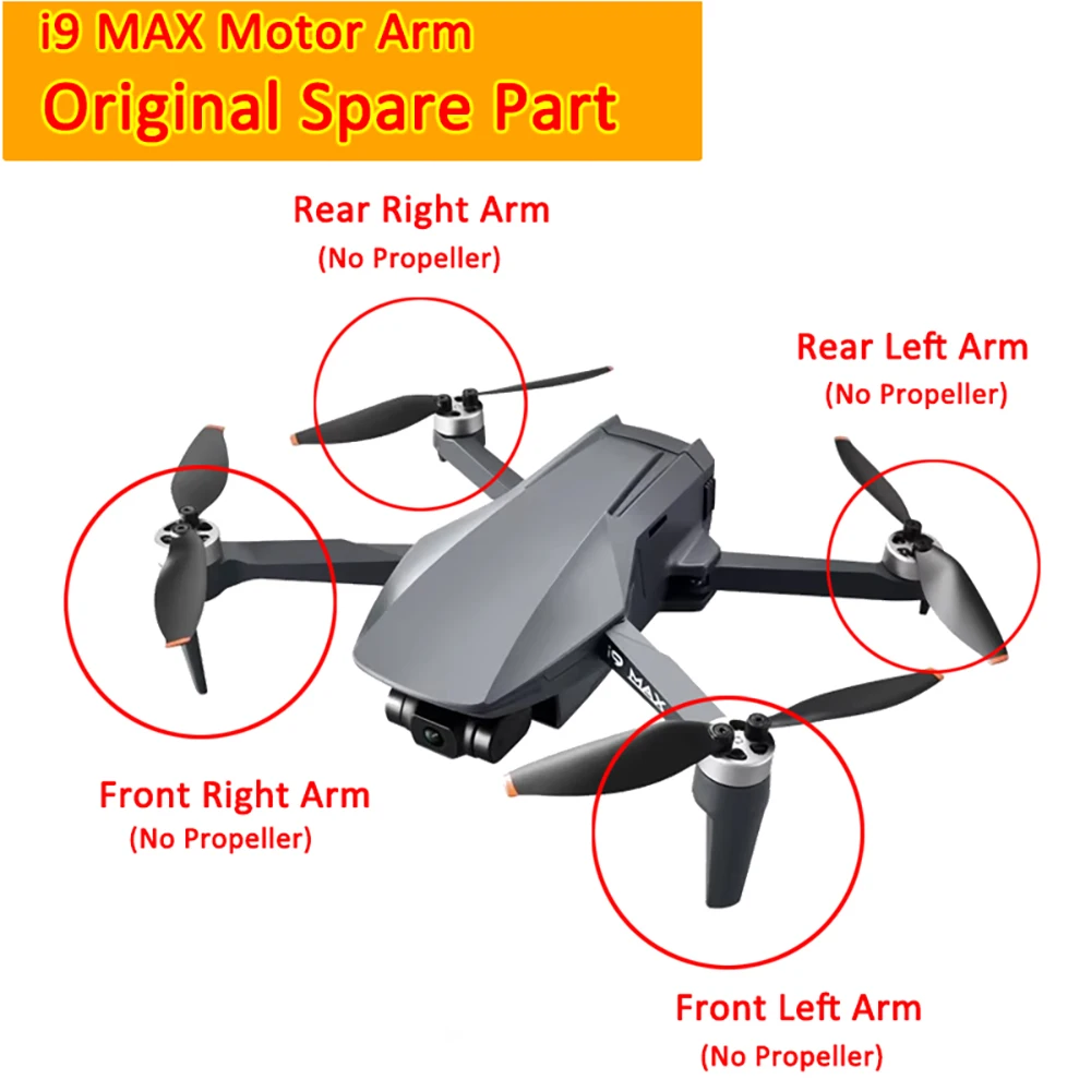 i9 MAX Ramię silnika drona Część zamienna Przednie / tylne ramię z częścią silnika RC Quadcopter Akcesorium i9 MAX