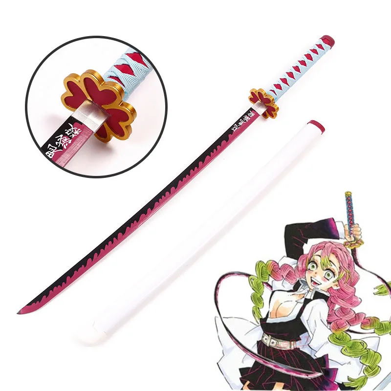 

Kanroji Mitsuri Sword 1:1 Cosplay Anime Devil Hunter Sword Weapon Anime Ninja Knife PU Toy 74cm