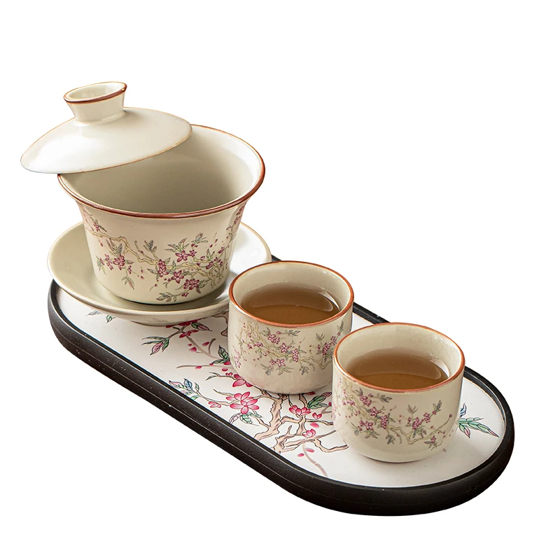 وعاء مغطى بمقاس كبير من سيرك يو يوان لتخمير الشاي للاستخدام المنزلي، طقم شاي جونغفو بنمط كرا #5