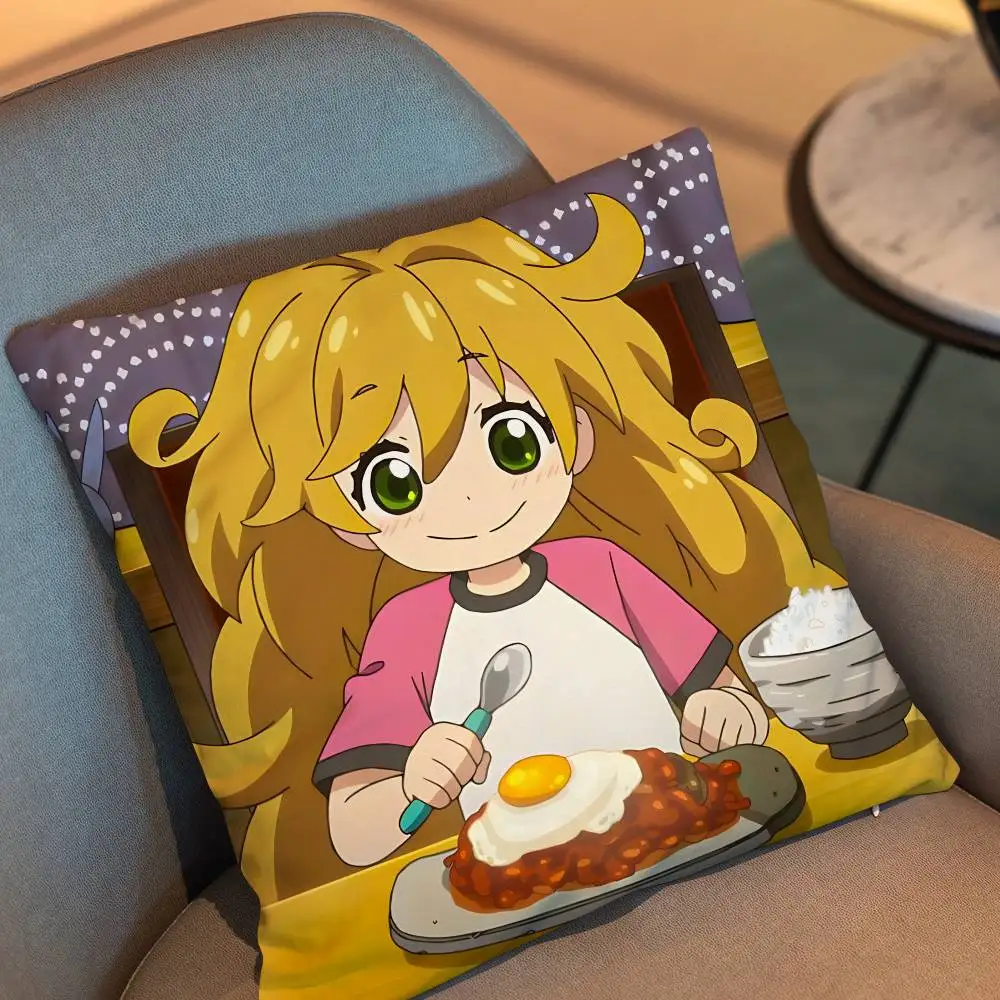 Tsumugi Inuzuka Sweetness and Lightning  Pillow Case Office Cushions Suitable For Sofa Car Bedroom Decorative Cushion Cover