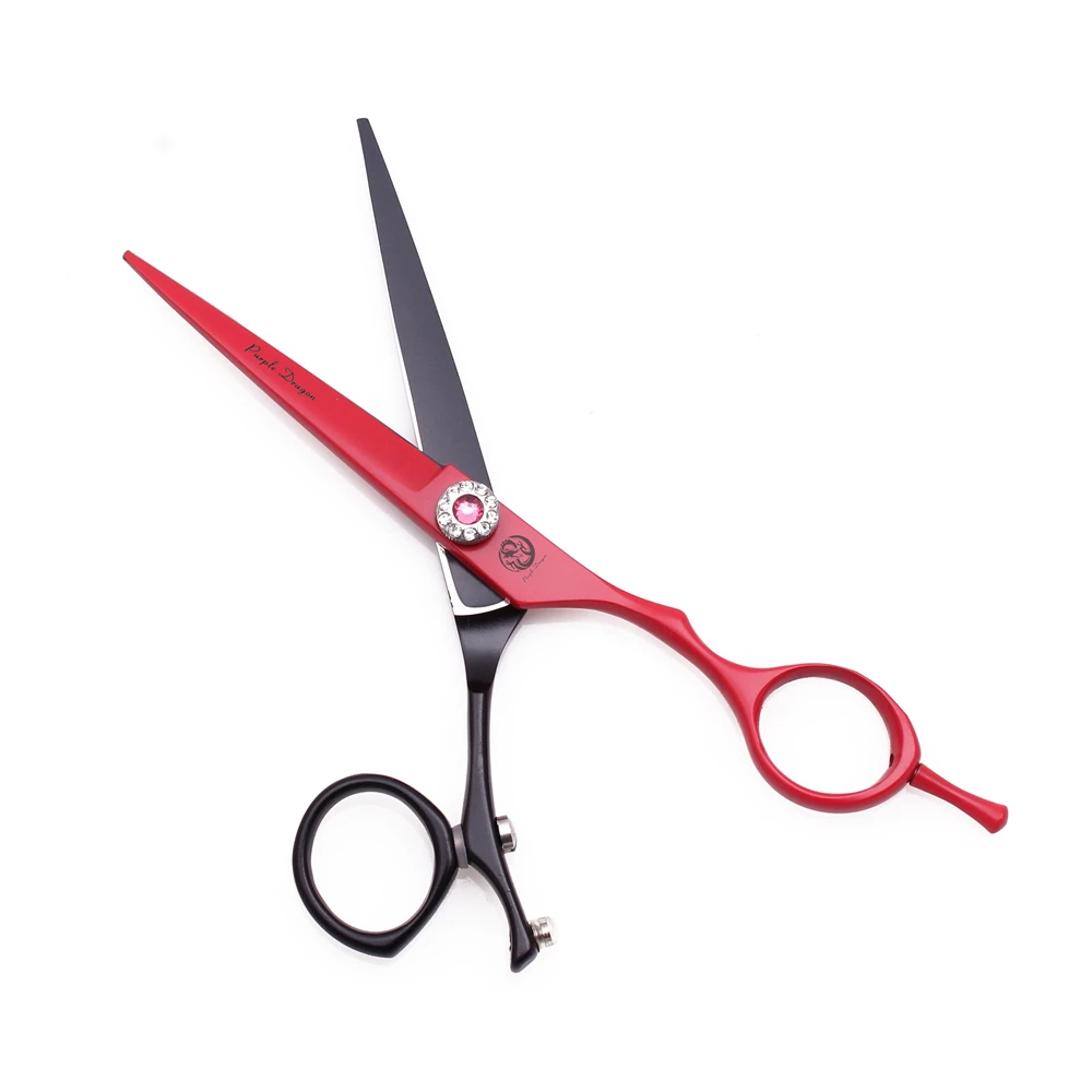 Professionelle Friseurschere 5,5" 6" Purple Dragon JP 440C Drehbare Daumenhaarschneideschere Friseur Effilierschere Z9019 – Detail 11