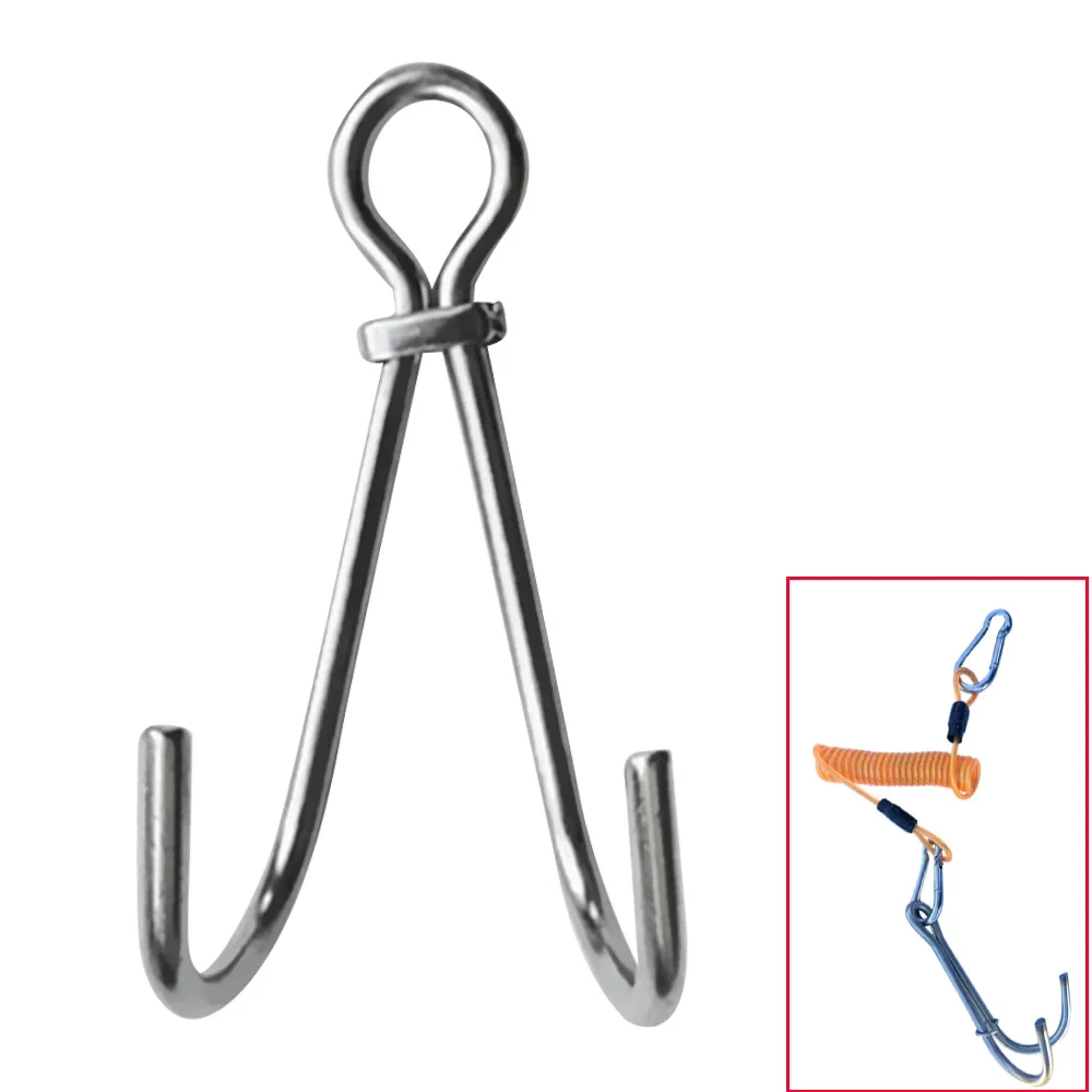 13.5cm Scuba Dive Reef Double Hook Safety Gear Current Drift Diving Hook Kayak Canoe Hardware Equipment Accessory