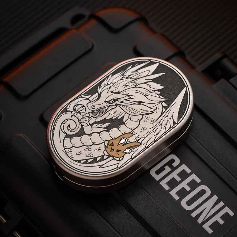 MOT グルーブスライダー EDC フィジェット ドラゴン チタン リズム