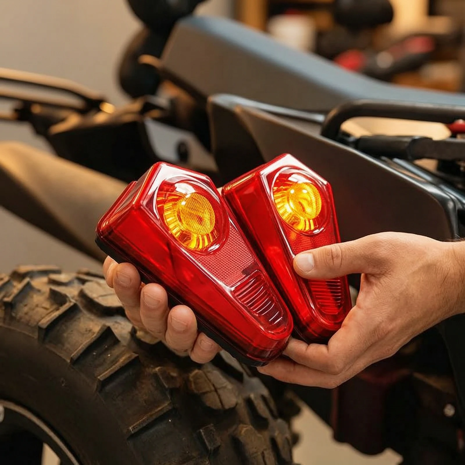 ATV Tail Light Long Lifespan LED Tail Light Compact Lightweight for All-Terrain Vehicle Sportsman Owners, Trail Riding