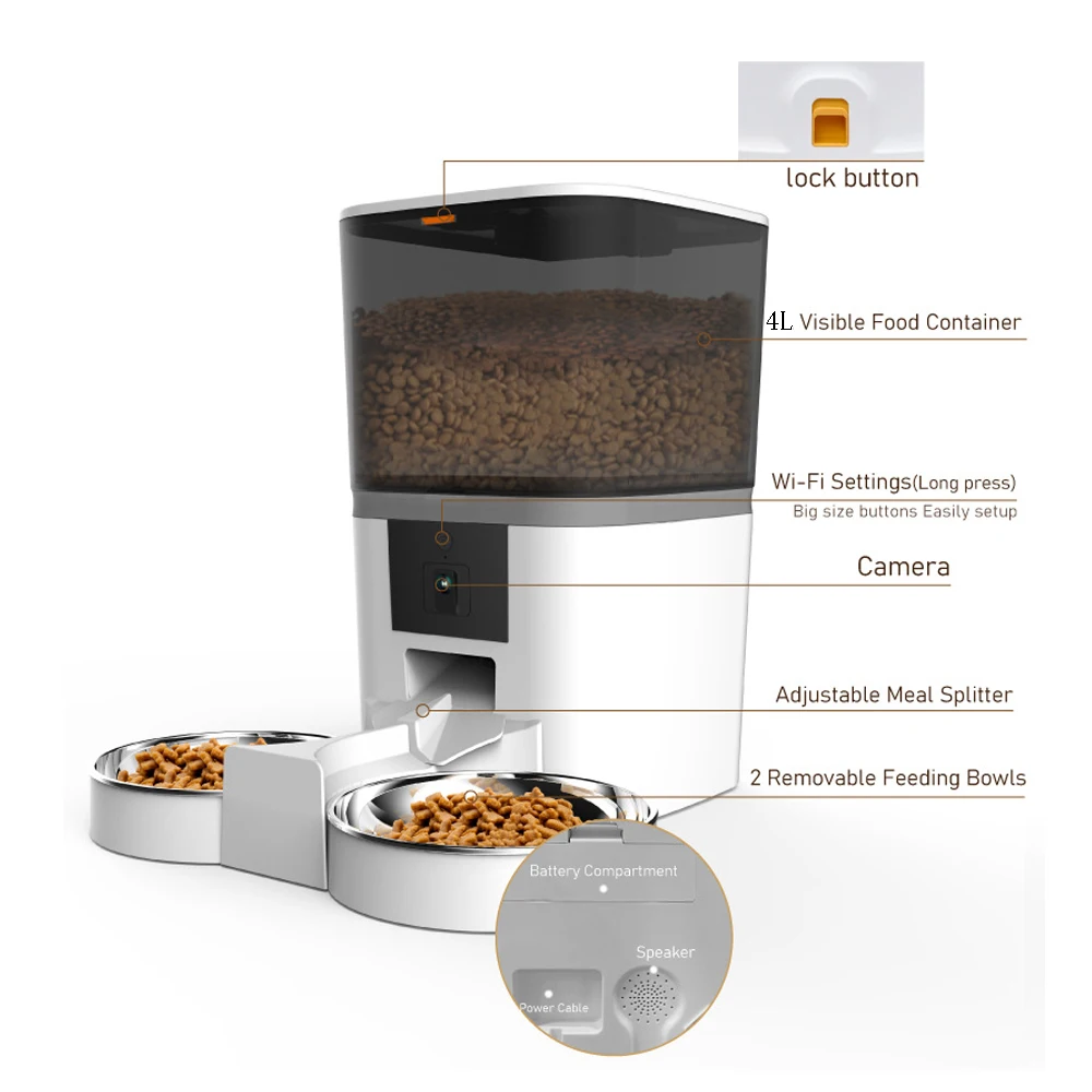 Automatic Pet Feeder With HD Camera 5