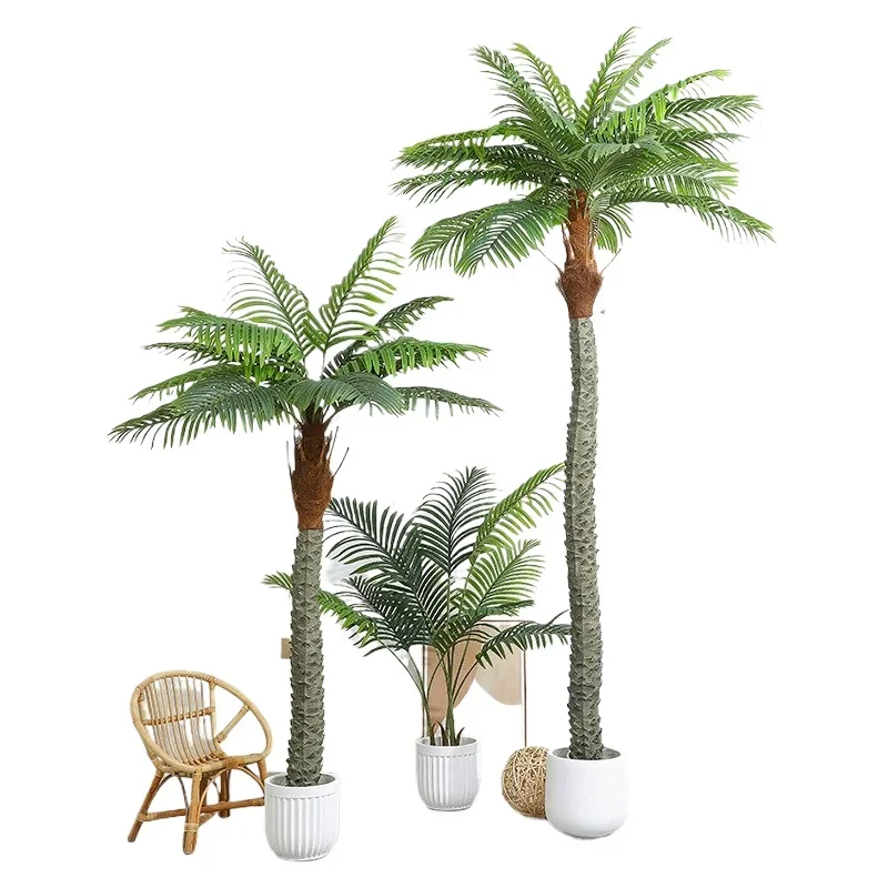 

Large-scale simulated green plants, thorn sunflower, coconut tree, bionic , sunflower, potted plant, window, indoor living r