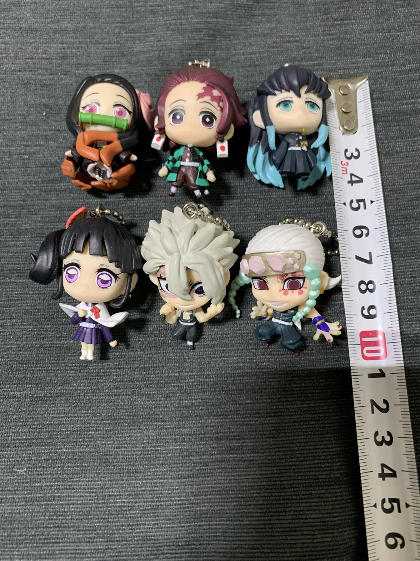 Llavero Demon Slayer Vol.3 - Tanjiro Kamado, Giyu Tomioka, Tokito Muichiro Mochila Charm, Figura de Anime Accesorio de Etiqueta de Tirador