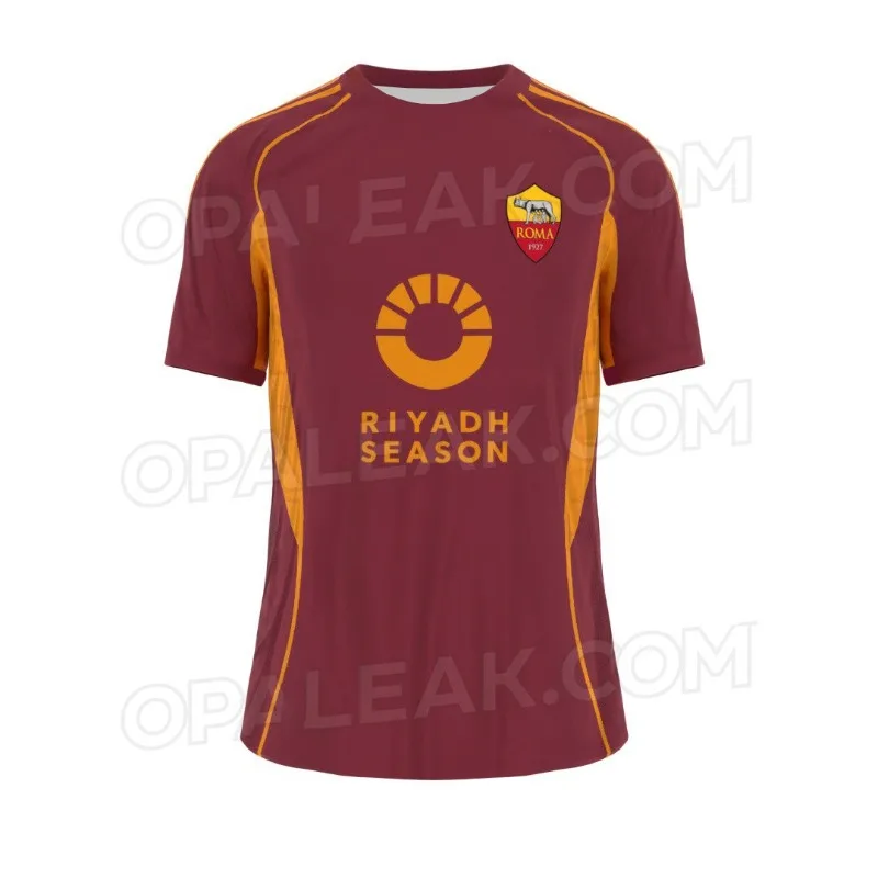 

25/26 AS Roma Riyadh Season Специальный футбольный трикотаж Летняя быстросохнущая дышащая футболка с короткими рукавами для подходящего и повседневного ношения